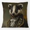 Animali Vittoriani Arte Scoiattolo Highlander Mucca Cervo Zebra Tasso Coniglietto Volpe Stampa Federa Copricuscino