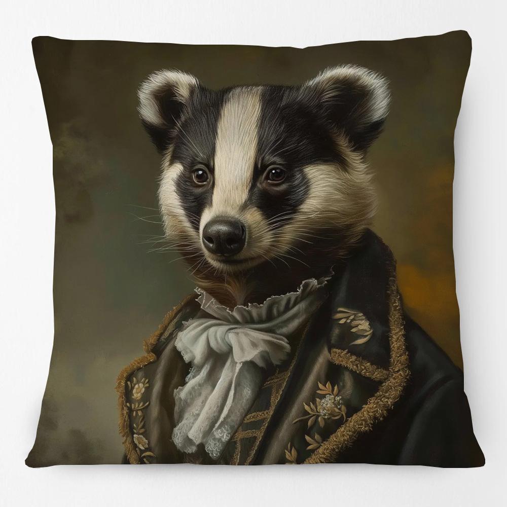 Animali Vittoriani Arte Scoiattolo Highlander Mucca Cervo Zebra Tasso Coniglietto Volpe Stampa Federa Copricuscino