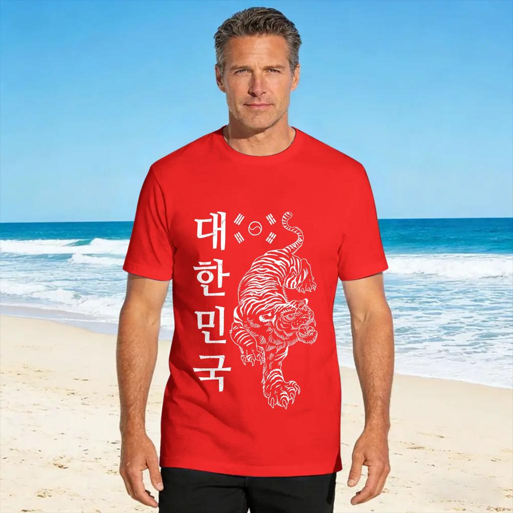 Classic Korea Tiger Dae Han Min Guk South Korea Gift Idea Tshirt Unisex Classic Tshirts Summer O Neck Fashion Tee Shirt