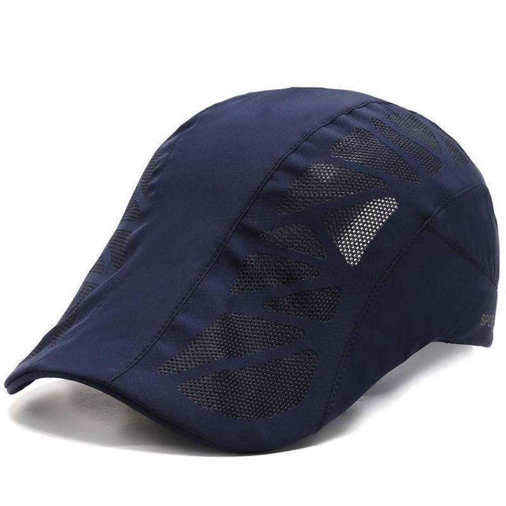 Quick-Drying Breathable Mesh Cap Letter Printed Baseball Cap Unisex Newsboy Cap Golf