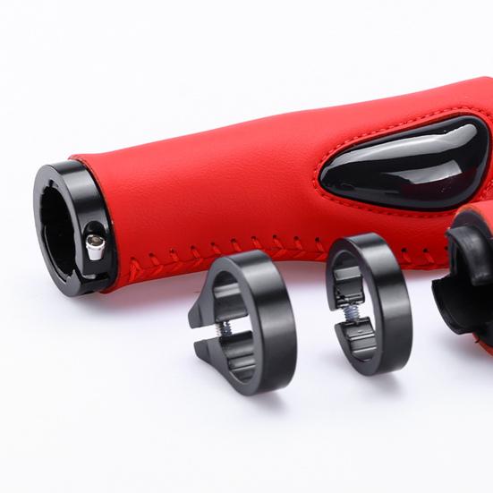 Bike Handlebar Protective Cover Anti-skid Shock Absorption Ergonomic Leather Bicycle Brake Handle Cover