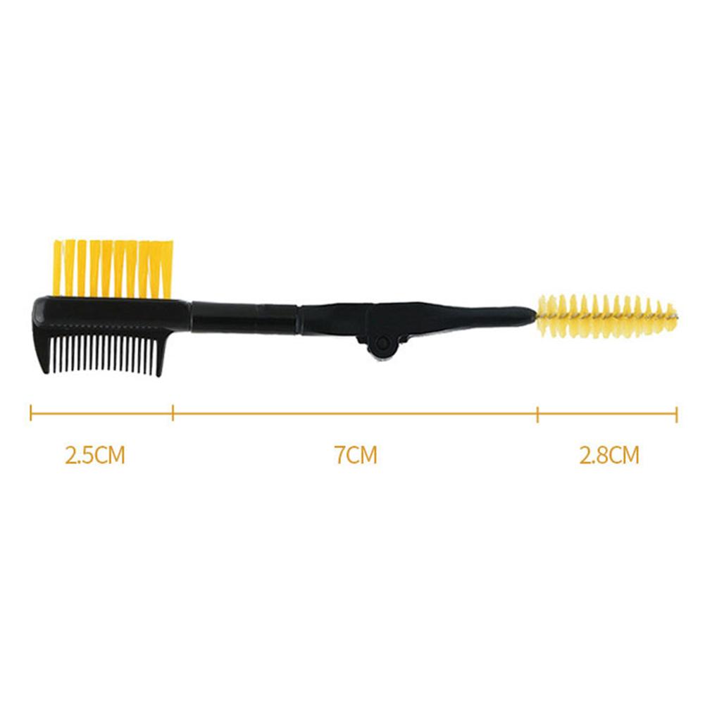 Faltbarer doppelseitiger Augenbrauenpinsel Wimpernbürste Kamm für Augen Make-up Mascara-Stäbe Applikator Tragbares Schönheitskosmetikwerkzeug