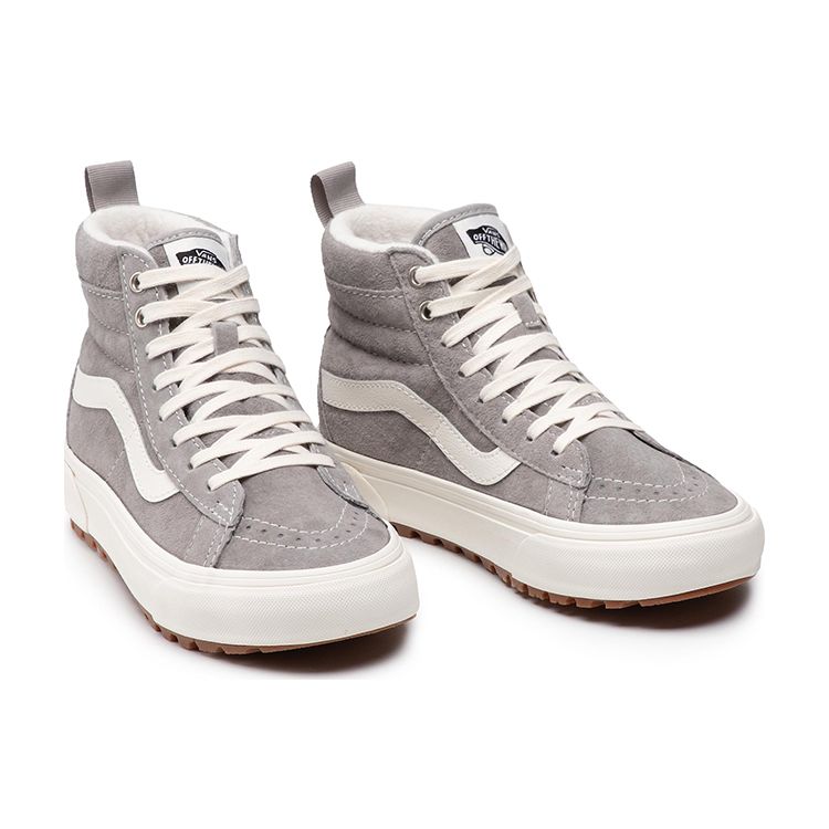 Vans Sk8 Mte-1 Casual Trendy Versatile Lightweight High-Top Skate Shoes Unisex Sneakers Gray VN0A5HZY6J6
