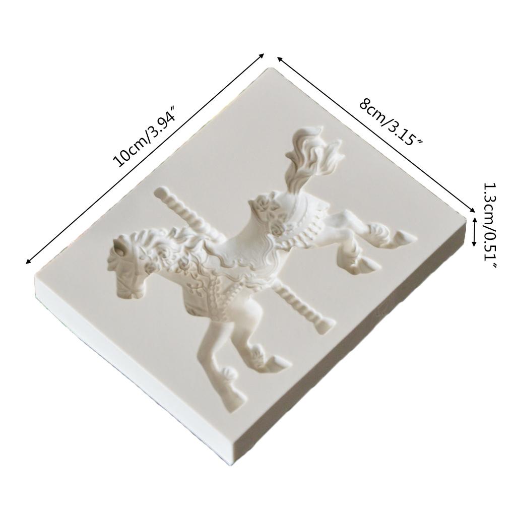 DIY Fondant Moulds Chocolate Mould Candy Molds Carousel Shape Baking Gadget Silicone Material Kitchen Baking Accessories