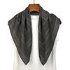 Silk Wool 65 Square Scarf: Simple Stripe Double-Sided Mulberry Silk Wool Shawl for Autumn and Winter