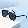 Fashion European and American pilots men's UV-proof sunglasses women's plain face small trend versatile sunglasses