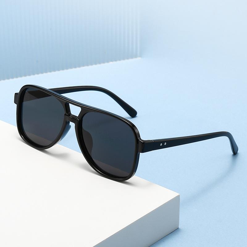 Fashion European and American pilots men's UV-proof sunglasses women's plain face small trend versatile sunglasses