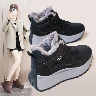 Women's Thick-soled Winter Lightweight Warm One-step Padded Snow Boots Non-slip Wear-resistant Casual Sneakers Martin Cotton Boots Sneakers