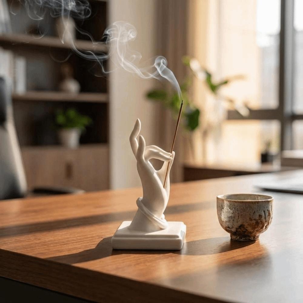 3D Printed Hand Shaped Incense Burner Plastic Finger Shaped Incense Stand Home Decoration