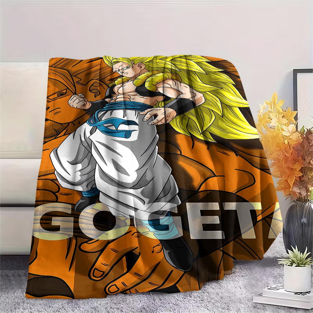 Dragon Ball character Print Flannel Blanket High quality Comfortable for All Seasons Home Decor Warmth and Comfort Perfect for Christmas Gifts