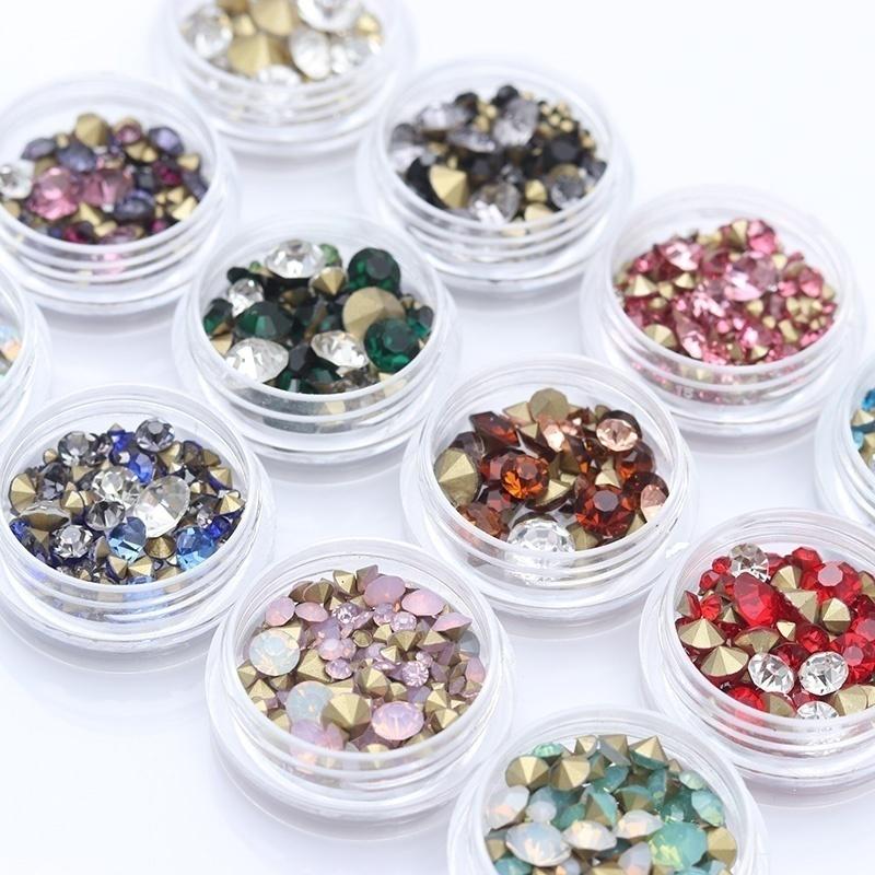 Strass Fondo Decorazione Unghie 3D Manicure Fai da Te Nail Art