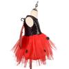 Children Ladybird Costume with Wing Headband and Dress Halloween Lady Bird Dress Up Outfits for Girl Halloween Cosplay