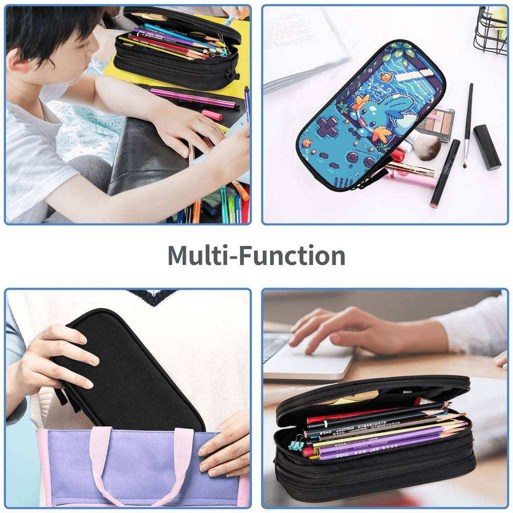 Custom Cartoon Pokemon Theme Large Capacity Bags for Child School Pencil Bag for Boys Gilrs Kids