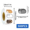 500PCS Kawaii Cartoon Cat Tuo Tuo Roll Stickers Skateboard Laptop Luggage Skateboard Phone Gift Waterproof Phone Cute Sticker