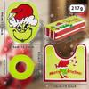 New Christmas Toilet Cover Christmas Decoration Set Grinch Seat Cushion Toilet Seat and Foot Pad Four-piece Set