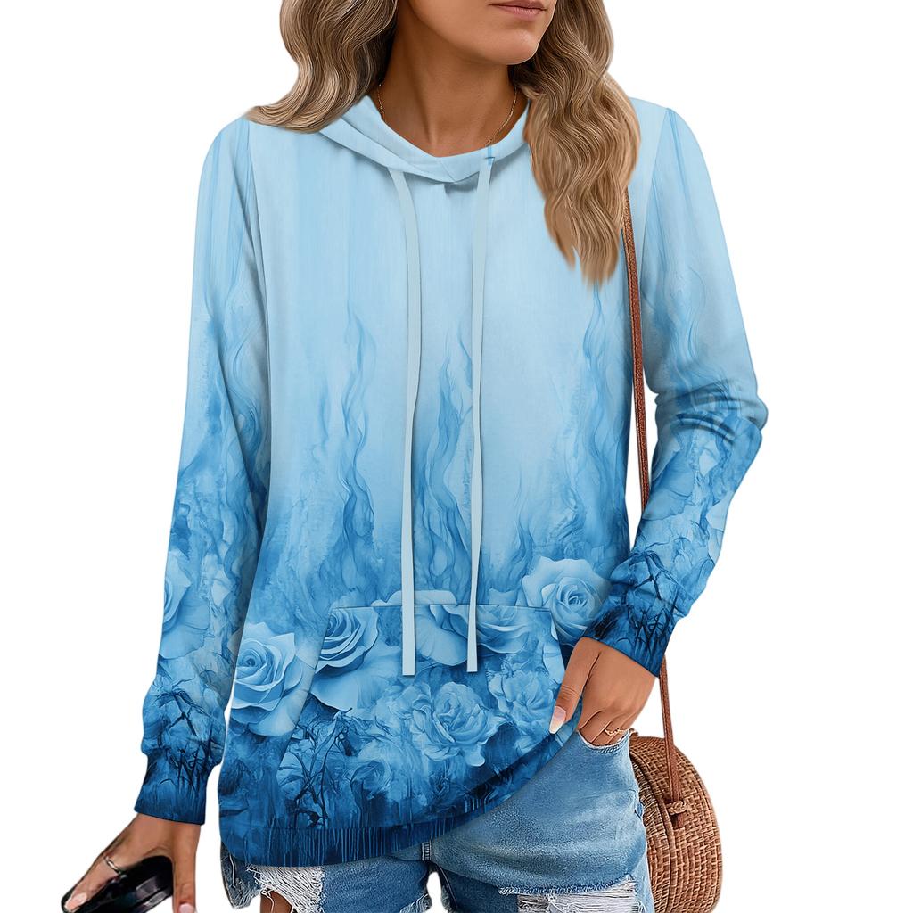 Womens Pullover Hoodies Teen Girls Fashion Hooded Sweatshirt Womans Fall Tunic Top