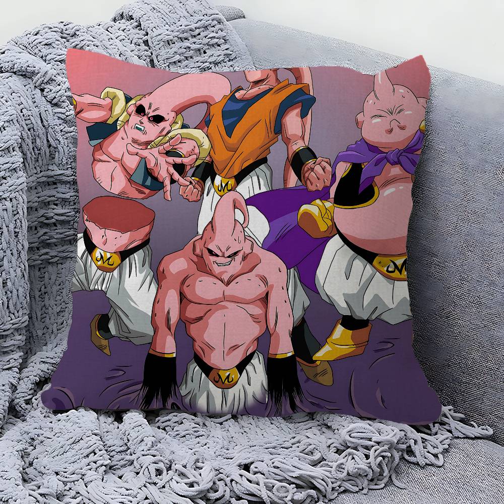 Amine M-Majin B-Buu Cushion Cover Car Throw Pillow Case For Sofa Car Christmas Gift 40x40cm 45x45cm