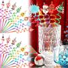 Reusable Santa Straws Christmas Themed Drinking Straws with Snowflakes  Cute Holiday Party Supplies for Christmas Gift Idea