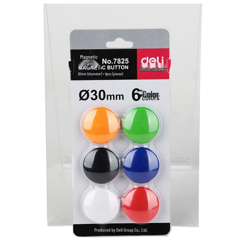Deli Colored Whiteboard Magnets 30mm (5-Pack)