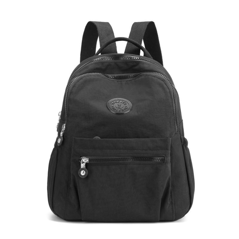 

Легкий двуплечный рюкзак в корейском стиле - Простой вместительный дорожный рюкзак и чехол для чемодана для поездок на работу чёрный