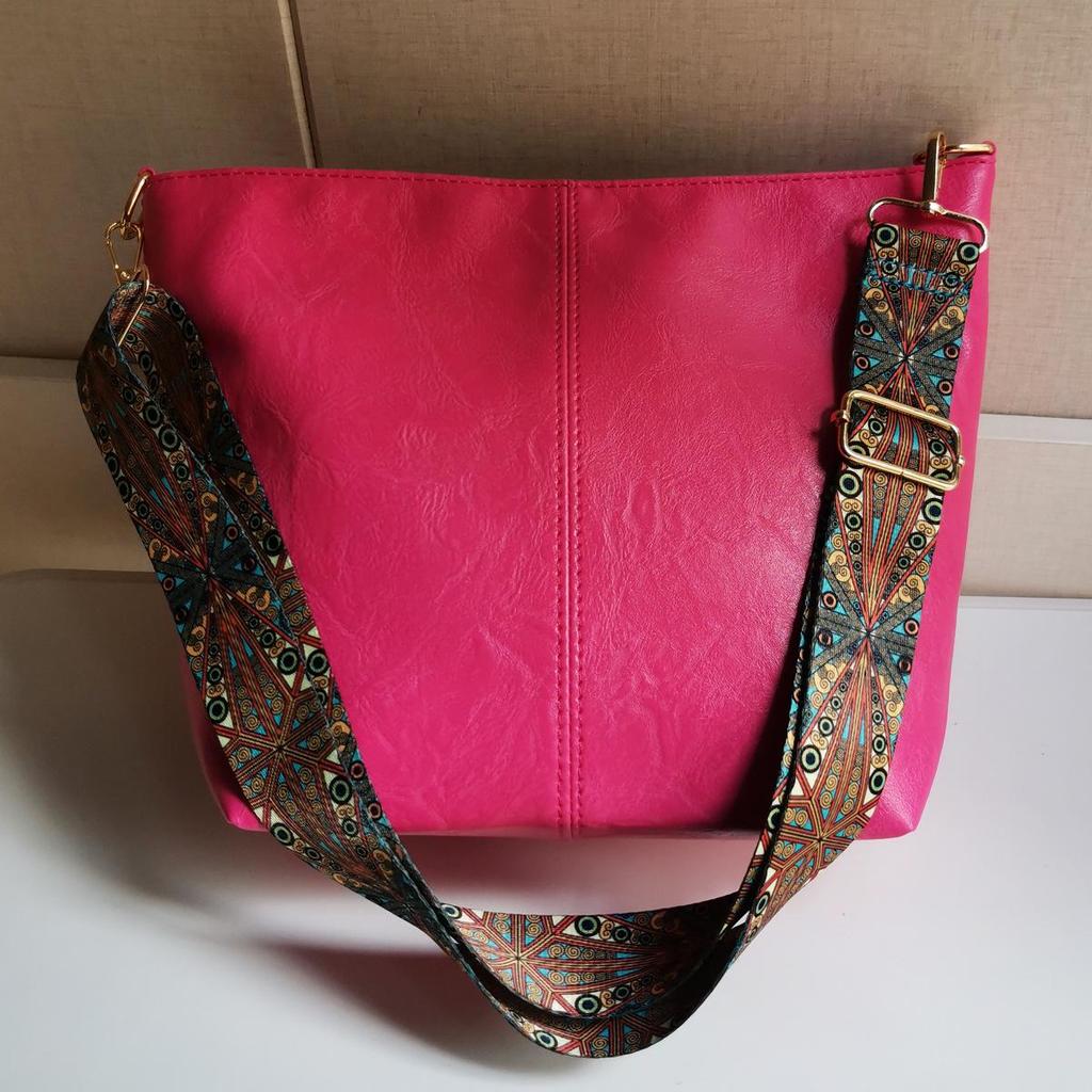 European & American Fashion Women's Retro PU Leather Shoulder Crossbody Bucket Bag