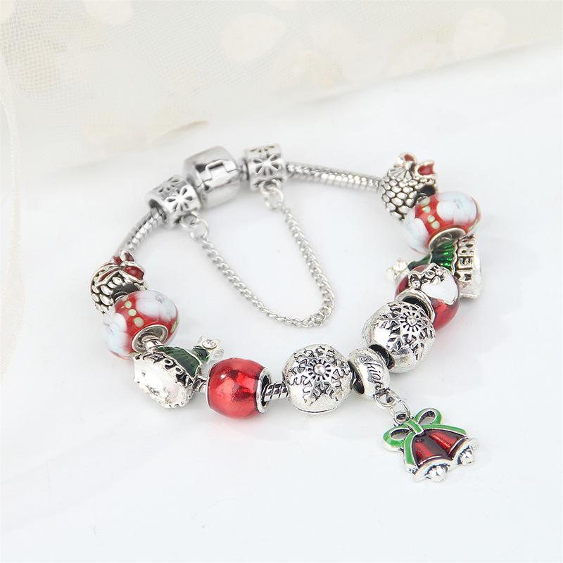 Creative DIY Bell Pendant Christmas Alloy Beaded Jewelry - Exquisite Murano Pandora