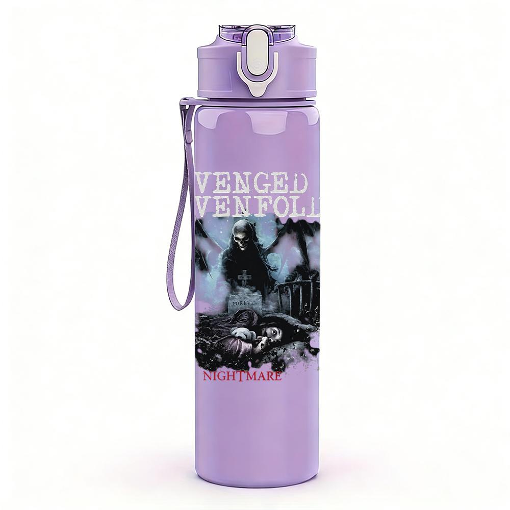 1PC Retro Band Black White Collage Poster Print 750ml Portable Sports Water Bottle Leakproof Gym Outdoor Travel Drink Cup