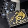 OUKELANWO Cat Liquid Core DND Dice Set, 7 White Resin D&D Dice, Sharp Edge Roleplaying Dice, D20, D12, D10, D8, D6, D4