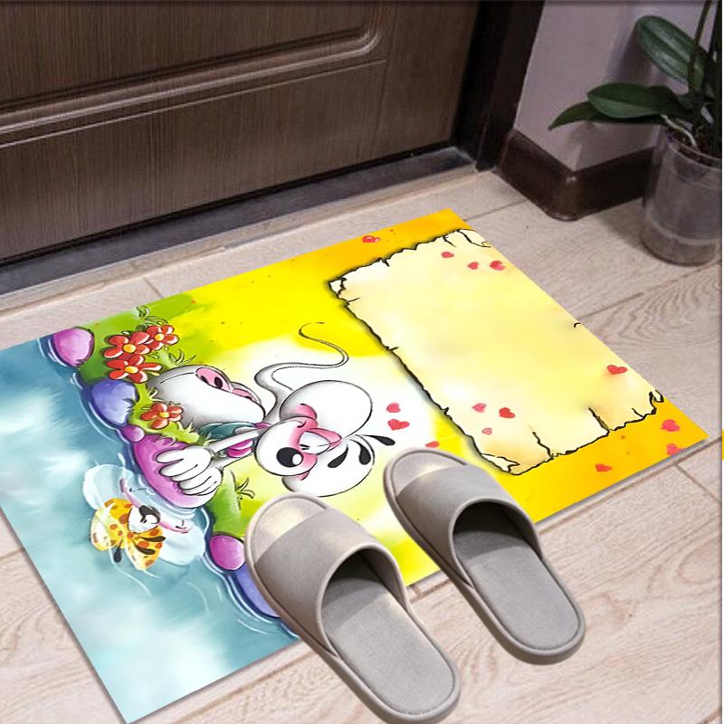Diddl Pattern Rug, Indoor/Outdoor Mat, for Picnic, Gameroom, Bedroom, Office, Living Room, Home Decor Carpet, Birthday Gift