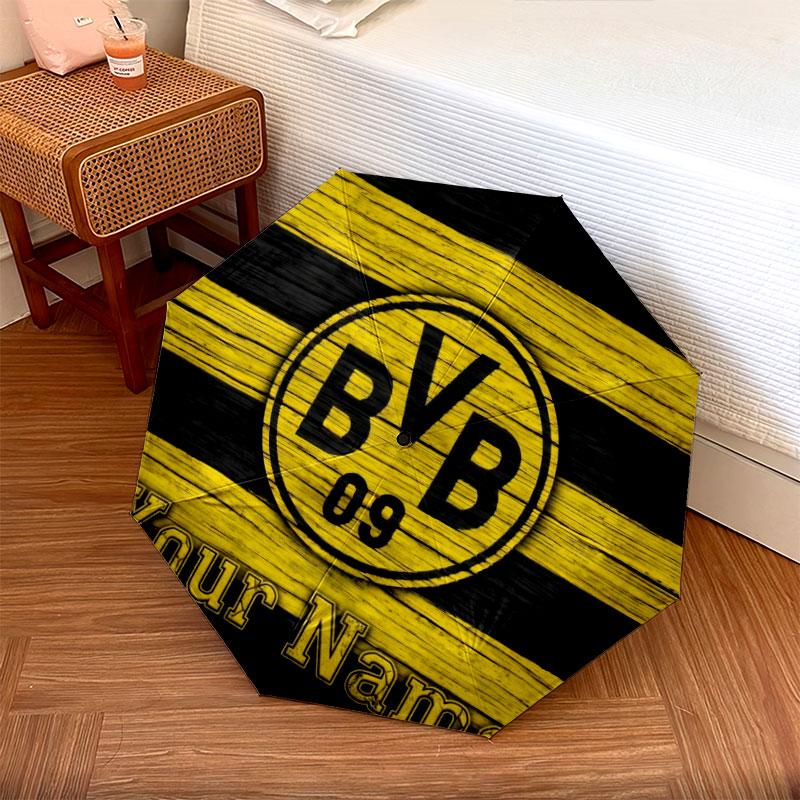 1 Stück Automatischer Faltregenschirm - Borussia Individuelles Namensmuster, Tragbares & Faltbares Design mit 8 Speichen, Weihnachts-Geburtstagsgeschenke