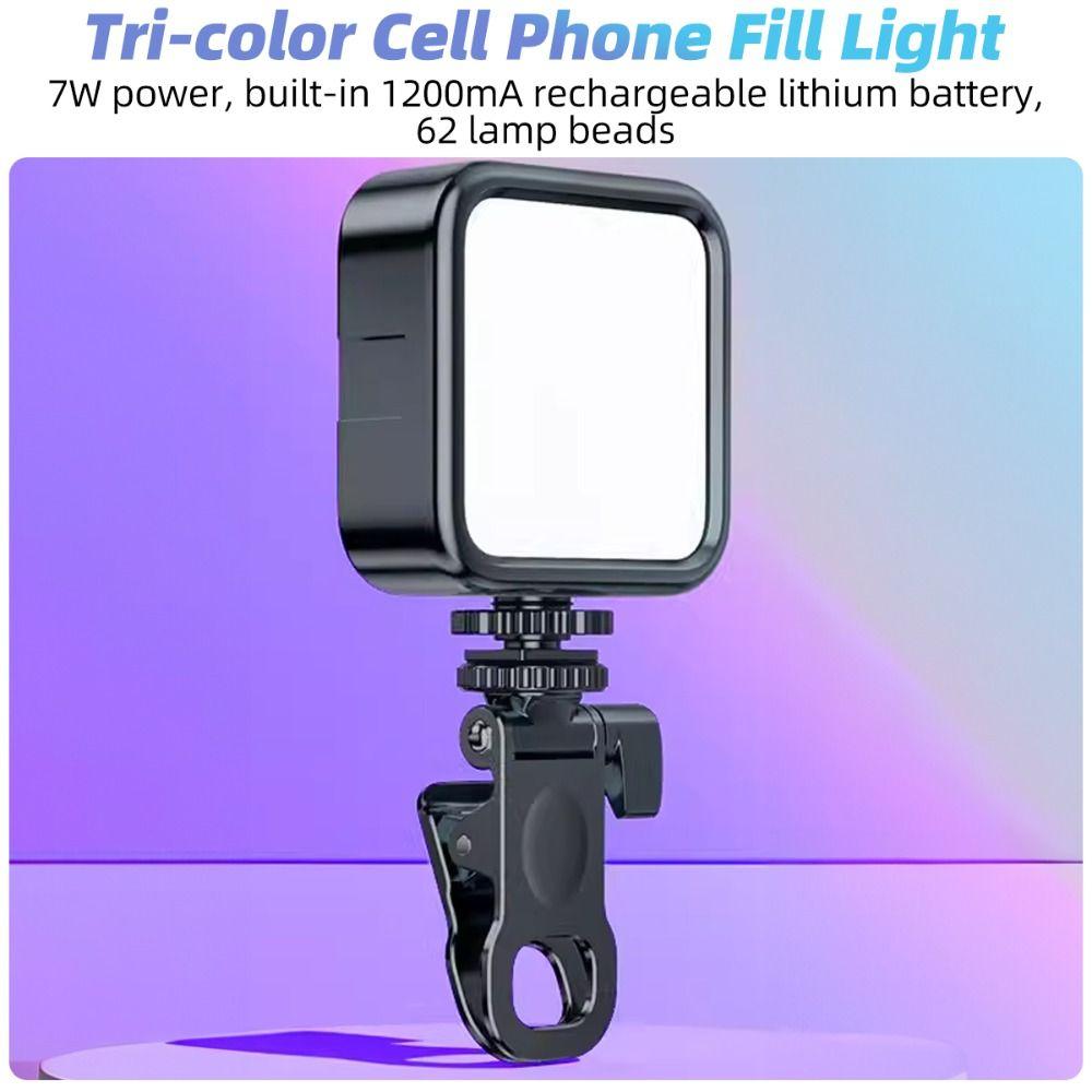 Three-color Clip Ring Flash Rechargeable Photography Lamp New Fill Light Selfie