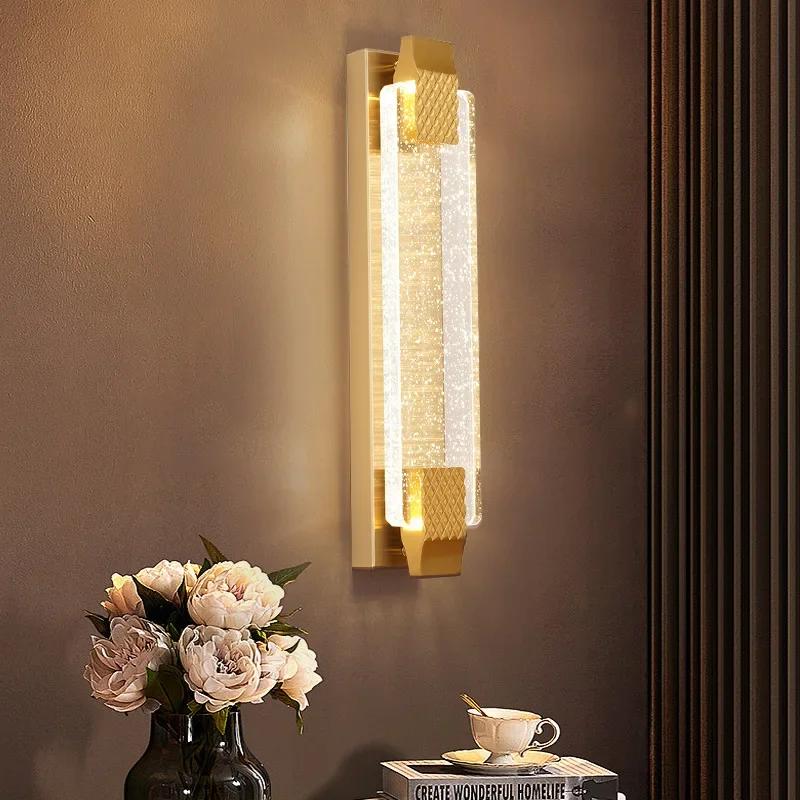 Nordic luxury bubble wall lamp living room bedroom LED crystal lamp TV background decoration modern home lighting fixtures