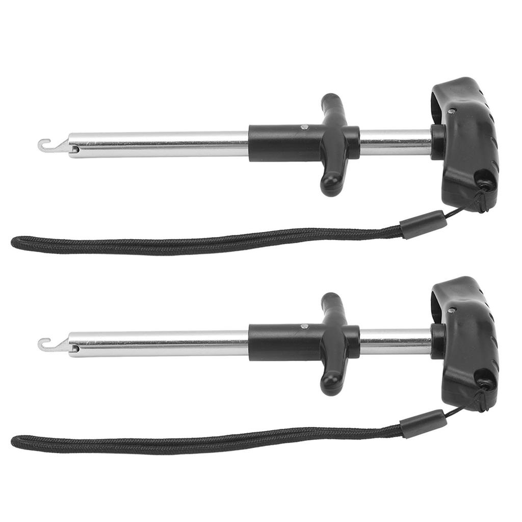 2pcs Easy Fish Hook Remover T Shape Fish Hook Separator Tools Portable Easy Reach Aluminum Fishing Hooks Extractor