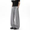 Amerikanische Retro-Hanf-Imitation Old Money Style Krummsäbelhose Sommer dünn Herren Falten-Spleiß-Freizeithose