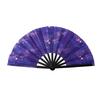 Bright Folding Fan Bright Color Rainbow Starry Sky In The Dark Festival Acting Hand Fans Women Girl Party Dancing Fan