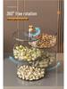 Luxury Cartoon Rabbit Multi-Layer Rotating Fruit and Snack Box with Lid