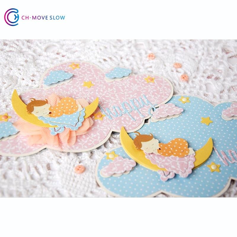 Moon Baby Scrapbooking DIY Cutting Knife Mold Carbon Steel Knife Mold Puzzle Embossing