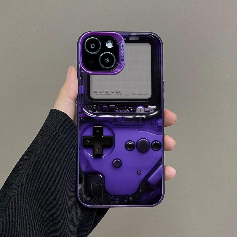 Technology Game Console 2D Printing Phone Case For IPhone 11 12 13 Mini Pro Max 14 15 16 Pro Max Plus Shockproof Laser Back Case