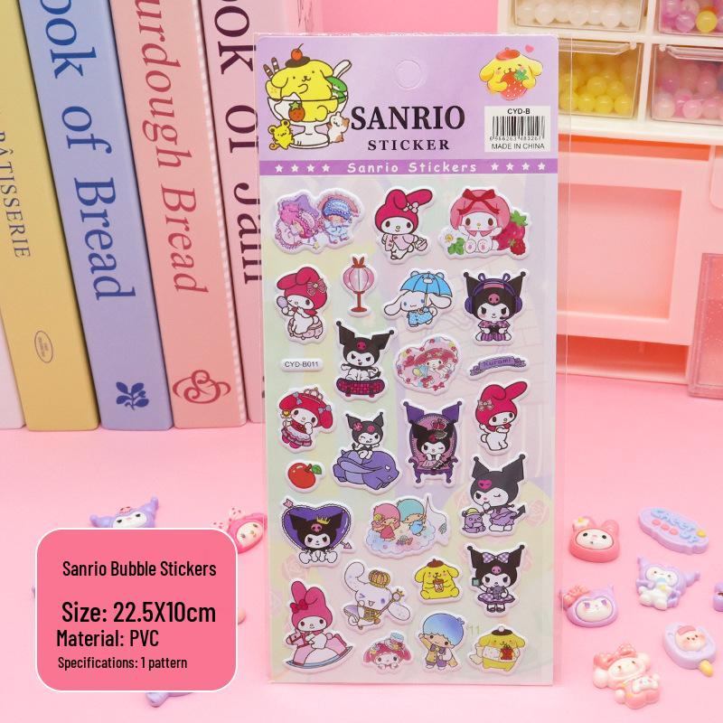 Cross-Border Multi-Style Cute Cartoon Bubble Stickers for Kids
