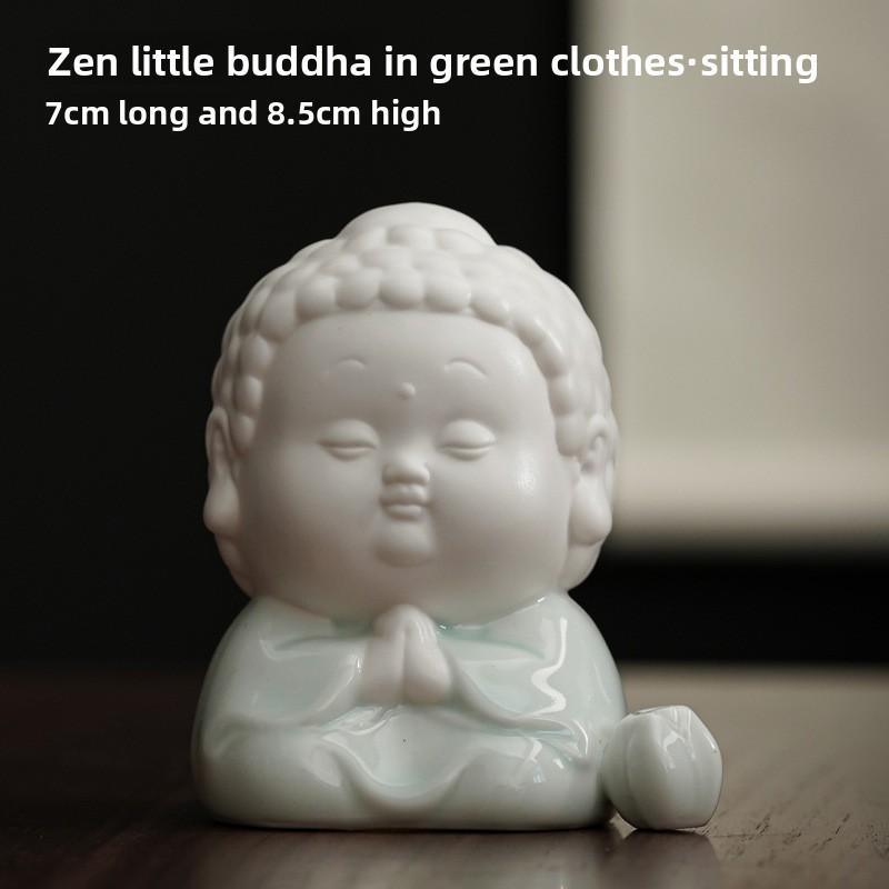 Zen Tathagata Ceramic Aromatherapy Burner Ornament Household Indoor Tea Pet Tea Table Buddha Statue Incense Burner