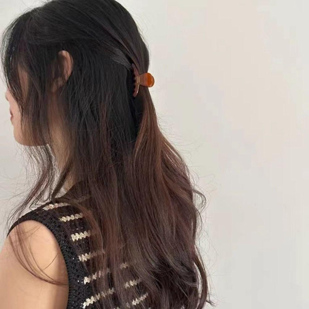 Colorful Acetic Acid Hair Claw Korean Style Acetic Acid Side Clip Sweet Small Shark Clip  School