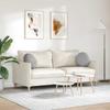 Seat Cushion 2 Pcs Cloud Grey Ø40 X 13 Cm Fabric