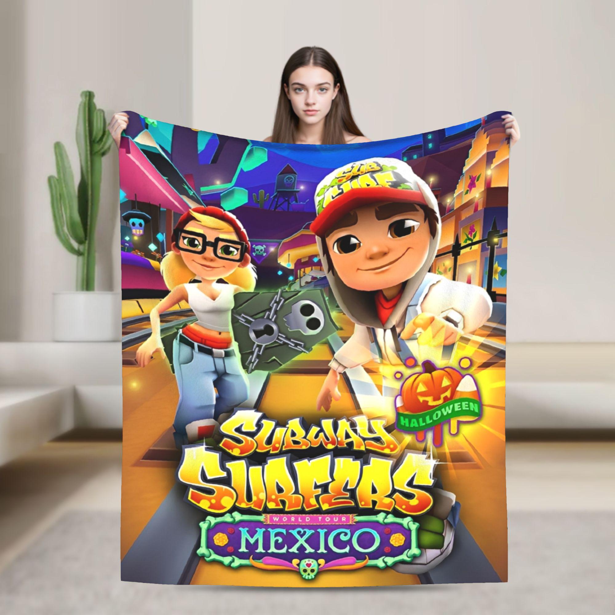 

Subway Surfers Video Game Blanket Multi-size Warm Cozy Fluffy Throw Blankets for Sofa Couch and Bed 100x150cm