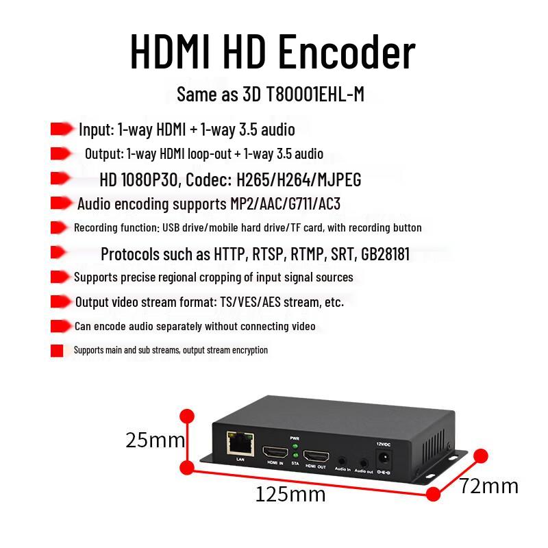 Tonsanwei T80001EHL-M HDMI Video Encoder