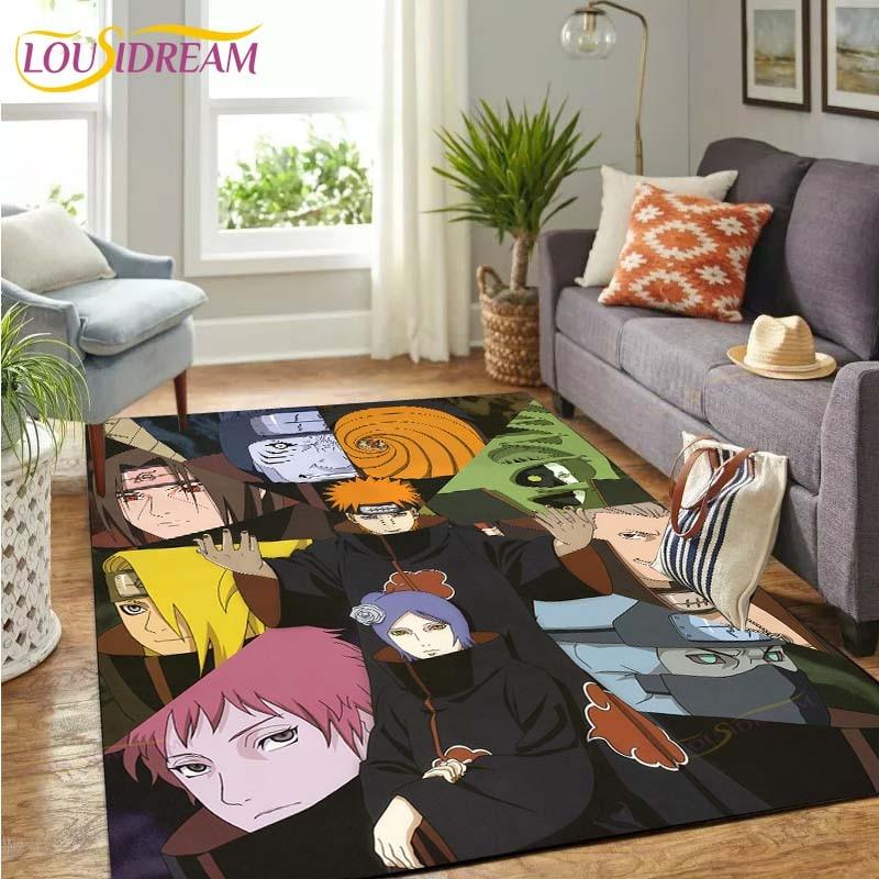 New Cartoon Naruto Carpets Kids Crawling Carpets Living Room Tea Table Mats Bedroom Rug Washable Floor Mats Household Area Mat