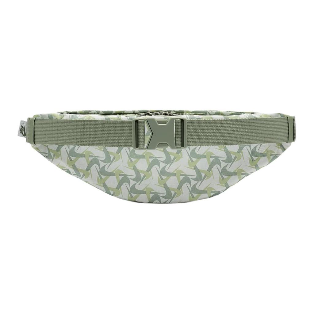 New Nike Heritage Fabric Crossbody Bag, Fanny Pack Regular Unisex Mountain White & Horizon Green & Dark Mud Gray FZ2523-121