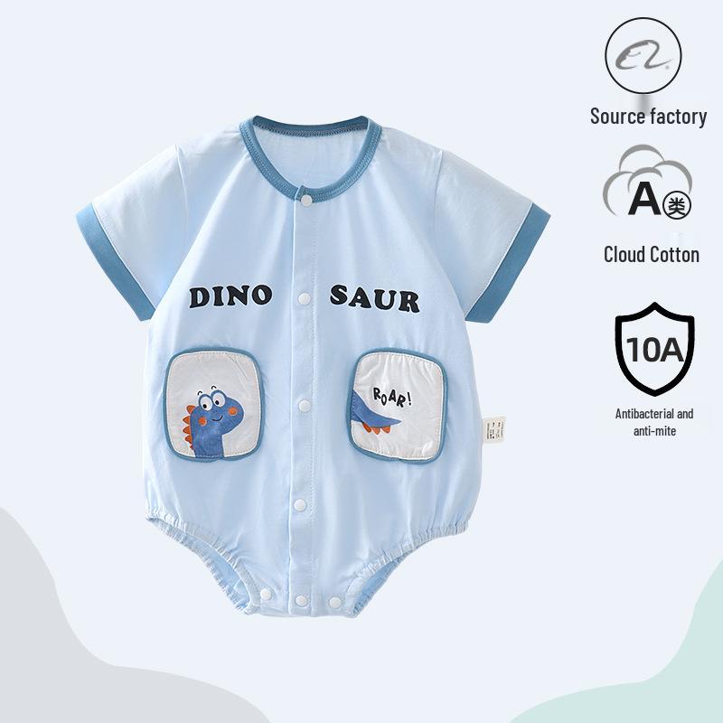Summer Cotton Baby Romper - Short Sleeve One-Piece for Boys & Girls