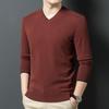 Men's 100% Pure Wool V-Neck Sweater