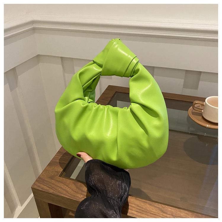 2024 Unique Design: Pleated Women's Versatile Solid Color Handbag - Summer Casual Must-Have