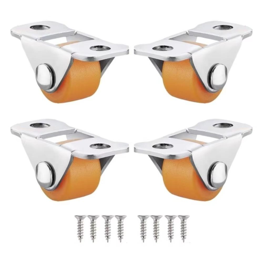 

4 шт. 1/2 дюйма колесо для направляющей ящика резиновый ролик направляющее колесо бесшумное вращение шкив кикборд 0.5in оранжевый